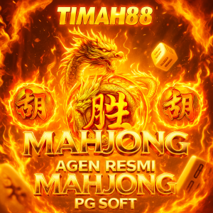 TIMAH88 Mahjong Ways PG Soft agen resmi dengan tema naga emas dan efek api membara