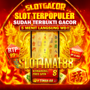 Banner promo TIMAH88 situs slot gacor terpopuler dengan RTP tinggi dan efek emas menyala